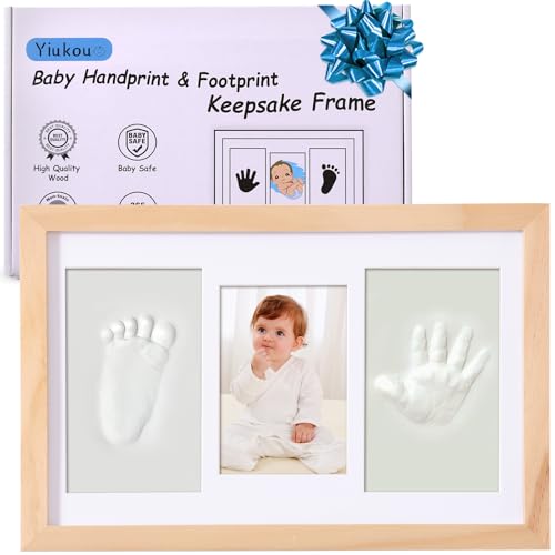 Yiukou Baby-Handabdruck Fußabdruck Makers Kit Andenken Foto gerahmte Bilder für Neugeborene Baby Geschenke personalisiert Baby Meilenstein Geschenk Erinnerungs-Bilderrahmen für Baby-Wunschliste-Eiche Yiukou Baby-Handabdruck Fußabdruck Makers Kit Andenken Foto gerahmte Bilder für Neugeborene Baby Geschenke personalisiert Baby Meilenstein Geschenk Erinnerungs-Bilderrahmen für Baby-Wunschliste-Eiche von Yiukou