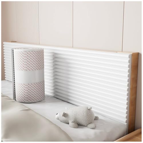 Yiustldd 3D-Antikollisions-Wandpolster, Schaumstoffpuffer, Selbstklebende, isolierte, gepolsterte Wandpaneele, Schaumstoffstreifen-Eckenschutz,Weiß,30x200cm Yiustldd 3D-Antikollisions-Wandpolster, Schaumstoffpuffer, Selbstklebende, isolierte, gepolsterte Wandpaneele, Schaumstoffstreifen-Eckenschutz,Weiß,30x200cm von Yiustldd
