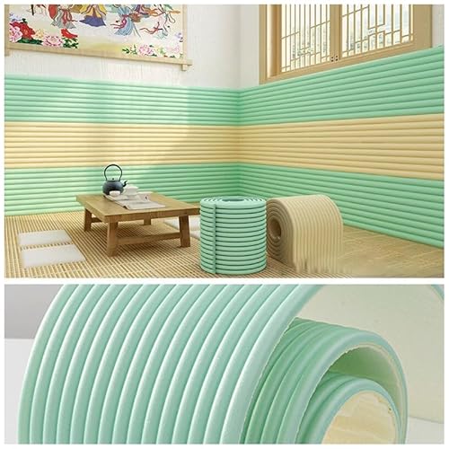 Yiustldd Schaumstoff-Eckenschutz für Kinder, 20 x 200 cm breite Schaumstoff-Sicherheitsstreifen, 1 cm Dicker Selbstklebender Antikollisions-Polsterpuffer,Grün von Yiustldd