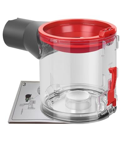 Yivy Zyklon Staubbehälter-Baugruppe für Dyson V8(SV10) V7(SV11) Staubsauger Zubehör transparenter Mülleimer dust big bin Teilenummer 967699-01 Behälte Staubbox von Yivy