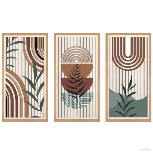 Yixuan Wanddekorationen und Ornamente aus Holz (Geometric 3) von Yixuan