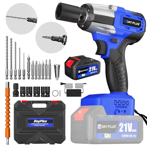 Yiyai Akku Schlagschrauber Bürstenloser, 3 in 1 Elektro-Schlagschrauber, 550 NM Elektrischer Schraubenschlüssel mit Trigger LED Light & 16 Zubehör für DIY, Automotive, Home, mehr (1 * 4000mAh) Yiyai Akku Schlagschrauber Bürstenloser, 3 in 1 Elektro-Schlagschrauber, 550 NM Elektrischer Schraubenschlüssel mit Trigger LED Light & 16 Zubehör für DIY, Automotive, Home, mehr (1 * 4000mAh) von Yiyai