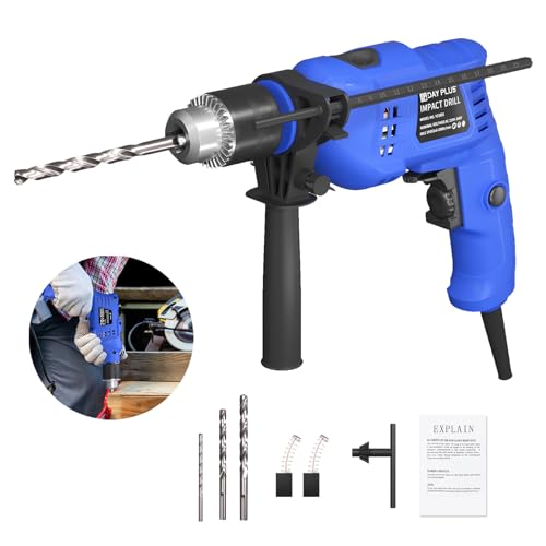 850W Schlagbohrmaschine, 2 in 1 Hammer & Impact Mehrzweck Bohrmaschine 5/6/8 mm Bohrfutter, 3000RPM Bohrschrauber mit Upgrade 360°Drehbarem Griff + Geschwindigkeitssperre, für Holz, Stahl, Beton 850W Schlagbohrmaschine, 2 in 1 Hammer & Impact Mehrzweck Bohrmaschine 5/6/8 mm Bohrfutter, 3000RPM Bohrschrauber mit Upgrade 360°Drehbarem Griff + Geschwindigkeitssperre, für Holz, Stahl, Beton von Yiyai