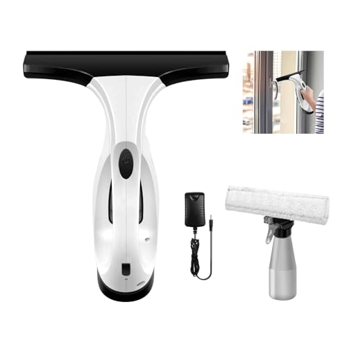 Akku Fenstersauger, Laufzeit bis zu 35 Minuten, Fenstersauger Kabellos mit 150ml Wassertank, 300ml Sprühflasche mit Mikrofasertuch für Fenster, Fliesen, Spiegel und Fensterputzer Akku Fenstersauger, Laufzeit bis zu 35 Minuten, Fenstersauger Kabellos mit 150ml Wassertank, 300ml Sprühflasche mit Mikrofasertuch für Fenster, Fliesen, Spiegel und Fensterputzer von Yiyai