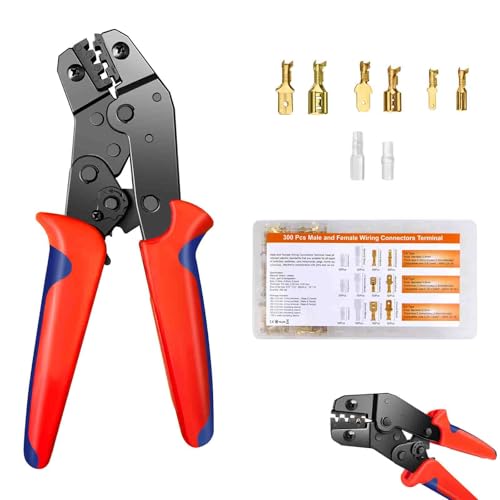 Crimpzangen Aderendhülsen Set, Kabelschuhe Set mit Zange 300 Stück, Kabelschuhzange Crimpzange, Presszange, Aderendhülsen Zange 0,5-2,5 mm² Ergonomischer Griff Crimp Tool Crimpzangen Aderendhülsen Set, Kabelschuhe Set mit Zange 300 Stück, Kabelschuhzange Crimpzange, Presszange, Aderendhülsen Zange 0,5-2,5 mm² Ergonomischer Griff Crimp Tool von Yiyai