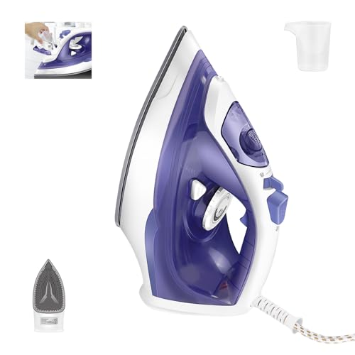 Dampfbügeleisen mit Keramiksohle | 2400W | Bügeleisen mit Dampf | 350ml Tank | schnelle Aufheizzeit | Steam Iron mit Tropfstopp und Anti-Kalk | Bügeleisen Dampf Dampfbügeleisen mit Keramiksohle | 2400W | Bügeleisen mit Dampf | 350ml Tank | schnelle Aufheizzeit | Steam Iron mit Tropfstopp und Anti-Kalk | Bügeleisen Dampf von Yiyai