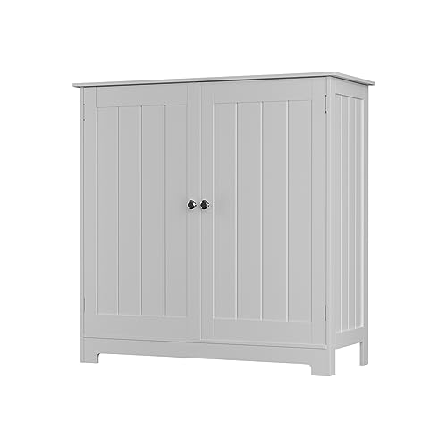 Doppeltür Weiß Waschbeckenunterschrank, 2-Stöckiges Waschtisch Badschrank, Badezimmerschrank, Badmöbel, Unterschrank Waschbecken Viel Stauraum 57.8 × 30 × 60cm, MDF-Werkstoff, Leicht zu Montieren von Yiyai