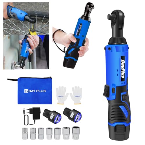Yiyai Elektrische Ratschenschlüssel Set - 3/8" Akku Ratschenschlüssel mit 2 x 1500mAh Lithium-Ionen-Akku und Ladegerät, 7 Steckschlüssel, 1 x Aufbewahrungsbeutel Yiyai Elektrische Ratschenschlüssel Set - 3/8" Akku Ratschenschlüssel mit 2 x 1500mAh Lithium-Ionen-Akku und Ladegerät, 7 Steckschlüssel, 1 x Aufbewahrungsbeutel von Yiyai