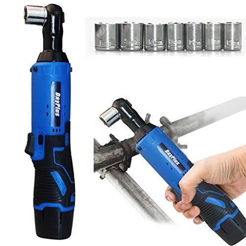 Elektrische Ratschenschlüssel Set - 12V Akku Ratsche 3/8 Zoll Power Ratchet Tool Kit mit Variabler Geschwindigkeitsauslöser und LED-Licht, 7 Steckdosen Elektrische Ratschenschlüssel Set - 12V Akku Ratsche 3/8 Zoll Power Ratchet Tool Kit mit Variabler Geschwindigkeitsauslöser und LED-Licht, 7 Steckdosen von Yiyai