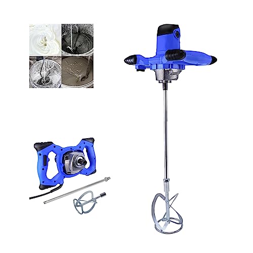 Mörtelrührer Rührwerk Rührquirl Ø 120mm, Handrührwerk 2800W für Mischgut Beton, Mörtel, Putz, 6-stufige Drehzahlregelung, Ergonomischem Griff, Rührgerät Mörtel Betonrührer 0-1700 U/min von Yiyai