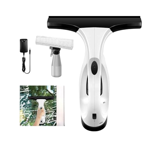 Schnurloser Fenstersauger, Wiederaufladbarer Fenstersauger mit Abstreiferkopf, 150ml Wassertank, Leicht, 30 Minuten Betrieb mit Einer Ladung für Fenster, Fliesen, Spiegel und Fensterputzer Schnurloser Fenstersauger, Wiederaufladbarer Fenstersauger mit Abstreiferkopf, 150ml Wassertank, Leicht, 30 Minuten Betrieb mit Einer Ladung für Fenster, Fliesen, Spiegel und Fensterputzer von Yiyai