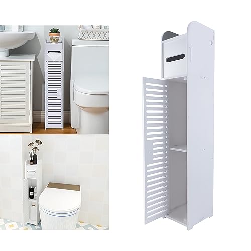 Weiß Badmöbel/Badezimmerschrank/Hängeschrank/Toilettenschrank/Waschbeckenunterschrank/Kommode, Großer Stauraum & Mehrere Größenoptionen, Geeignet für Bäder/Schlafzimmer/Toiletten (Haltbarkeit PVC/MDF) von Yiyai