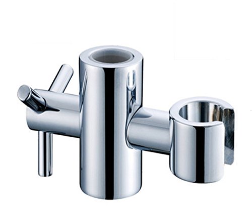 Yiyida Brausehalter Duschkopf Halterung Handbrause Halterung Ersatz Für Gleitstange Höhe und Winkel einstellbar Duschkopfhalterung Massiv aus Messing,Silber 30mm von Yiyida