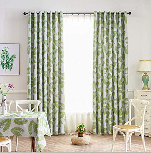 Yiyida TOP QUALITÄT Vorhänge mit Ösen Baum Druck Blickdicht Gardine für Wohnzimmer Schlafzimmer Kinderzimmer 2er Pack,Grün 1.4x2.4m von Yiyida
