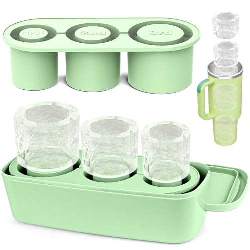 Eiswürfelform für Stanley Cup Zubehör, Eiswürfelbehälter Silikon mit Deckel und Behälter, Eiswürfelschale Eiswürfel für 20-40Oz Tumbler Becher Cocktails, Whisky, Obst Fruchtpürees Eiswürfelform für Stanley Cup Zubehör, Eiswürfelbehälter Silikon mit Deckel und Behälter, Eiswürfelschale Eiswürfel für 20-40Oz Tumbler Becher Cocktails, Whisky, Obst Fruchtpürees von Yizemay