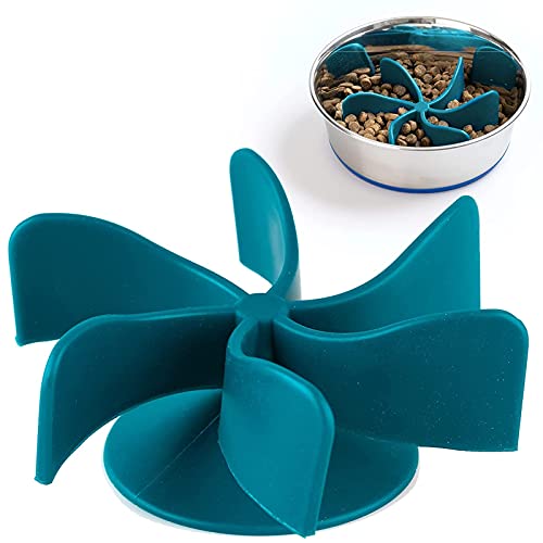 Slow Feeder Futternäpfe Zubehör, Spiral Slow Feeder Einsatz Verwandeln Sie Fast jeden Hundenapf oder Hundenapf in einen Slow Feeder Hundenapf (Blue) von Yizemay