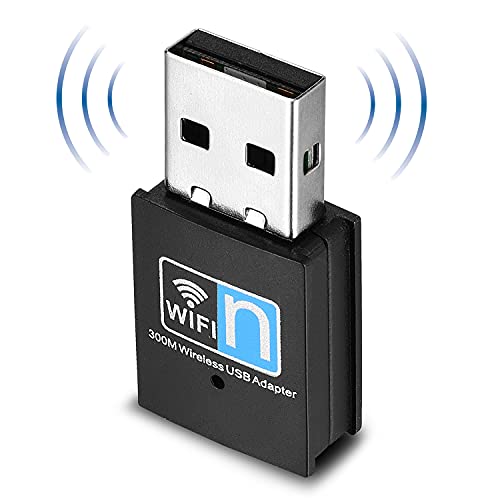 Yizhet WLAN Adapter, USB WLAN Stick Adapter 300 Mbit/s WLAN USB Adapter Wireless LAN WiFi Dongle Stick Network Adapter IEEE 802.11b/g/n für Windows, Mac und Linux von Yizhet