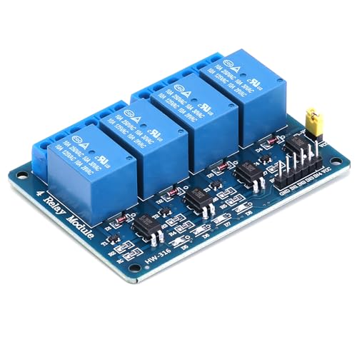 Yizhet 5 V 4-Kanal-Relay DC 5 V Relais Shield Module Control Board mit Optokoppler für Arduino PIC AVR MCU DSP ARM TTL Logic Yizhet 5 V 4-Kanal-Relay DC 5 V Relais Shield Module Control Board mit Optokoppler für Arduino PIC AVR MCU DSP ARM TTL Logic von Yizhet