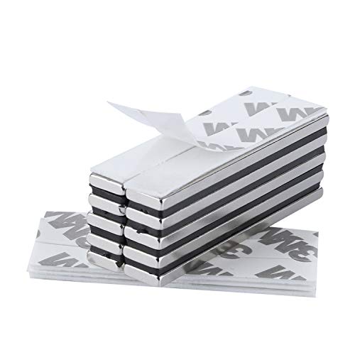 Yizhet Magnete Extra Haftkraft 10 Stück Rechteckig Bar Heavy Duty Seltene Erden Zugkraft (60 x 10 x 3 mm) von Yizhet