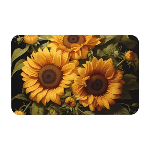 Mit der gelben Sonnenblumen-Kieselgur Matte 50 x 80 cm, saugfähig, schnell trocknend, verschleißfest, geeignet für Bad und Küche. Mit der gelben Sonnenblumen-Kieselgur Matte 50 x 80 cm, saugfähig, schnell trocknend, verschleißfest, geeignet für Bad und Küche. von Yizhiyz