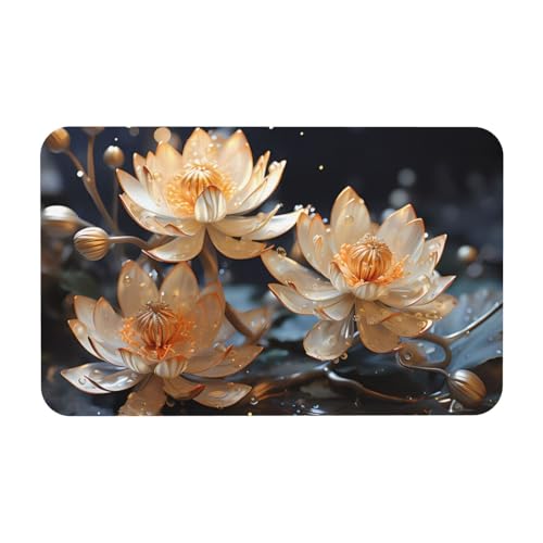 Yizhiyz Böhmische weiße Lotus-Kieselgur Matte 50 x 80 cm, saugfähig, schnell trocknend, verschleißfest, geeignet für Bad und Küche. Yizhiyz Böhmische weiße Lotus-Kieselgur Matte 50 x 80 cm, saugfähig, schnell trocknend, verschleißfest, geeignet für Bad und Küche. von Yizhiyz