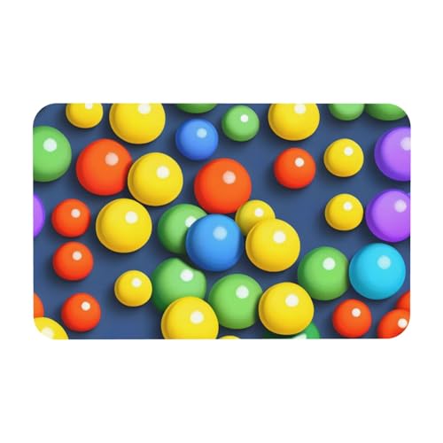 Yizhiyz Bunte Kugeln Kieselgur Matte 50 x 80 cm, saugfähig, schnell trocknend, verschleißfest, geeignet für Bad und Küche. von Yizhiyz