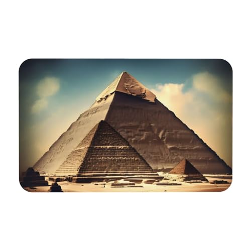 Yizhiyz Kieselgur "Dreaming of The Pyramids of Khufu", 50 x 80 cm, saugfähig, schnell trocknend, verschleißfest, geeignet für Bad und Küche. von Yizhiyz