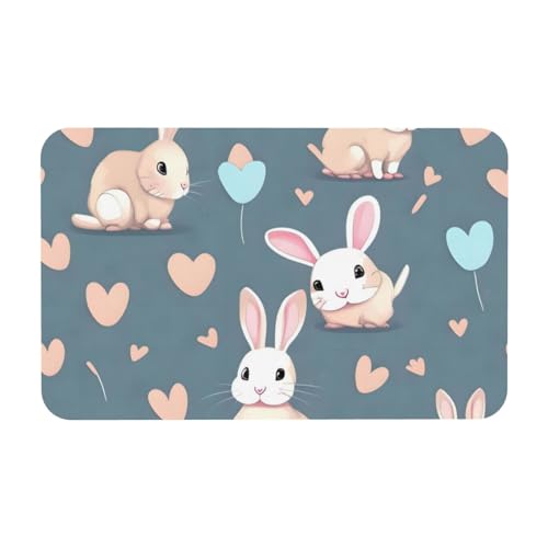 Yizhiyz Kieselgur-Matte mit niedlichem Hasen-Motiv, 50 x 80 cm, saugfähig, schnell trocknend, verschleißfest, geeignet für Bad und Küche. Yizhiyz Kieselgur-Matte mit niedlichem Hasen-Motiv, 50 x 80 cm, saugfähig, schnell trocknend, verschleißfest, geeignet für Bad und Küche. von Yizhiyz