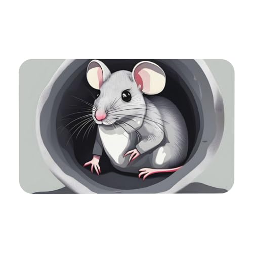 Yizhiyz Kieselgur Maus im Loch, 50 x 80 cm, saugfähig, schnell trocknend, verschleißfest, geeignet für Bad und Küche. von Yizhiyz