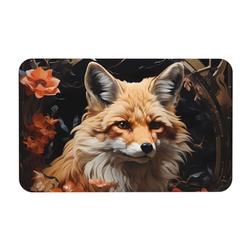 Yizhiyz Kieselgur mit Fuchs und Blumen, 50 x 80 cm, saugfähig, schnell trocknend, verschleißfest, geeignet für Bad und Küche. Yizhiyz Kieselgur mit Fuchs und Blumen, 50 x 80 cm, saugfähig, schnell trocknend, verschleißfest, geeignet für Bad und Küche. von Yizhiyz
