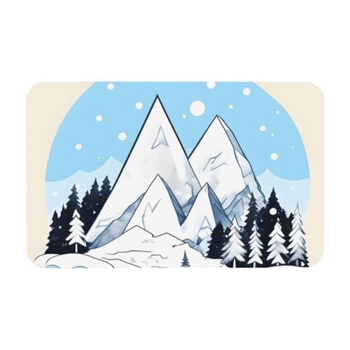 Yizhiyz Kieselgur mit Schneebedeckung, 50 x 80 cm, saugfähig, schnell trocknend, verschleißfest, geeignet für Bad und Küche. von Yizhiyz