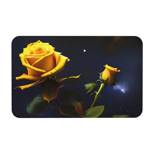 Yizhiyz Kieselgur mit gelben Rosen, Sternennacht, 50 x 80 cm, saugfähig, schnell trocknend, verschleißfest, geeignet für Bad und Küche. Yizhiyz Kieselgur mit gelben Rosen, Sternennacht, 50 x 80 cm, saugfähig, schnell trocknend, verschleißfest, geeignet für Bad und Küche. von Yizhiyz