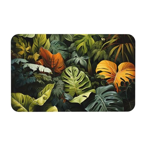 Yizhiyz Kieselgur mit tropischen Regenwaldpalmenblättern, 50 x 80 cm, saugfähig, schnell trocknend, verschleißfest, geeignet für Bad und Küche. Yizhiyz Kieselgur mit tropischen Regenwaldpalmenblättern, 50 x 80 cm, saugfähig, schnell trocknend, verschleißfest, geeignet für Bad und Küche. von Yizhiyz