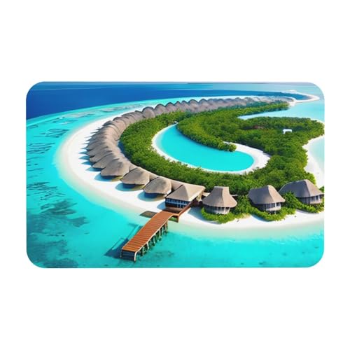 Yizhiyz Maldives Scenery Kieselgur-Matte, 50 x 80 cm, saugfähig, schnell trocknend, verschleißfest, geeignet für Bad und Küche. Yizhiyz Maldives Scenery Kieselgur-Matte, 50 x 80 cm, saugfähig, schnell trocknend, verschleißfest, geeignet für Bad und Küche. von Yizhiyz