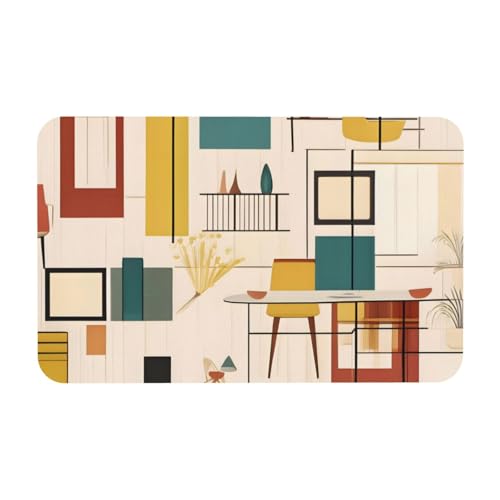 Yizhiyz Mid Century Moderne Kieselgur-Matte, 50 x 80 cm, saugfähig, schnell trocknend, verschleißfest, geeignet für Bad und Küche. Yizhiyz Mid Century Moderne Kieselgur-Matte, 50 x 80 cm, saugfähig, schnell trocknend, verschleißfest, geeignet für Bad und Küche. von Yizhiyz