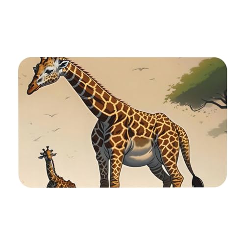Yizhiyz Mutter und Kind Giraffe Kieselgur Matte 50 x 80 cm, saugfähig, schnell trocknend, verschleißfest, geeignet für Bad und Küche. Yizhiyz Mutter und Kind Giraffe Kieselgur Matte 50 x 80 cm, saugfähig, schnell trocknend, verschleißfest, geeignet für Bad und Küche. von Yizhiyz