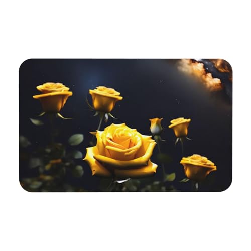 Yizhiyz Schöne gelbe Rosen Kieselgur Matte 50 x 80 cm, saugfähig, schnell trocknend, verschleißfest, geeignet für Bad und Küche. Yizhiyz Schöne gelbe Rosen Kieselgur Matte 50 x 80 cm, saugfähig, schnell trocknend, verschleißfest, geeignet für Bad und Küche. von Yizhiyz