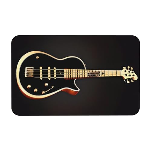 Yizhiyz Schwarze Gitarren-Kieselgur Matte 50 x 80 cm, saugfähig, schnell trocknend, verschleißfest, geeignet für Bad und Küche. von Yizhiyz