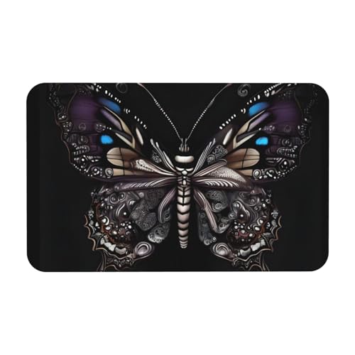 Yizhiyz Science Butterfly Kieselgur-Matte, 50 x 80 cm, saugfähig, schnell trocknend, verschleißfest, geeignet für Bad und Küche. von Yizhiyz