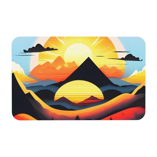 Yizhiyz Sunrise Mountain Kieselgur-Matte, 50 x 80 cm, saugfähig, schnell trocknend, verschleißfest, geeignet für Bad und Küche. Yizhiyz Sunrise Mountain Kieselgur-Matte, 50 x 80 cm, saugfähig, schnell trocknend, verschleißfest, geeignet für Bad und Küche. von Yizhiyz
