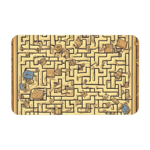 Yizhiyz Treasure Maze Kieselgur-Matte, saugfähig, schnell trocknend, verschleißfest, geeignet für Bad und Küche, 50 x 80 cm. von Yizhiyz