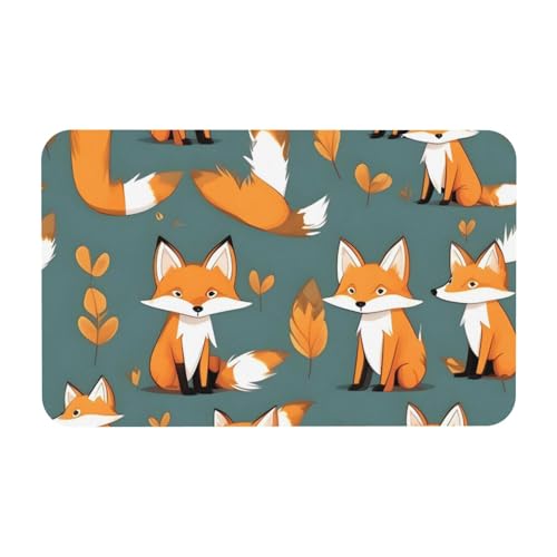 Yizhiyz Yellow Fox Kieselgur Matte 50 x 80 cm, saugfähig, schnell trocknend, verschleißfest, geeignet für Bad und Küche. von Yizhiyz