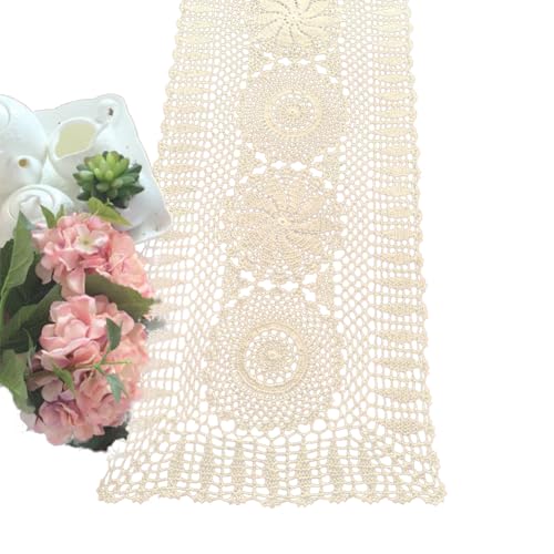 Yizunnu Handgefertigt Crochet Spitze Baumwolle Beige Tischläufer Hochzeit Zum Esstisch Runner,Baumwolle,Beige,13.7"x33" Yizunnu Handgefertigt Crochet Spitze Baumwolle Beige Tischläufer Hochzeit Zum Esstisch Runner,Baumwolle,Beige,13.7"x33" von Yizunnu