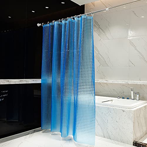 Yizunnu Transparenter Duschvorhang, PEVA, wasserdichter Kunststoff-Badezimmervorhang, 3D-Effekt, Duschvorhang mit 12 Haken, 180 x 180 cm (Modell D) von Yizunnu