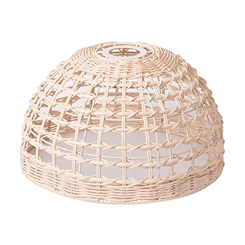 Yjcnelcr Rattan-gewebter kleiner Lampenschirm 7,9 x 27,9 x 17 cm (oben x unten x hoch), Lampenschirm für Pendelleuchten, Heimdekorationen von Yjcnelcr