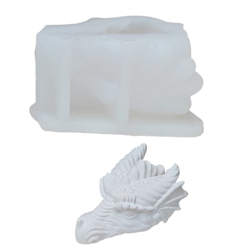 Yjcnelcr Silikon-Kerzenformen mit Drachenkopf für Kerzen, Seife, Gips, Dekoration, Gips-Silikonformen, Tier-Silikon Yjcnelcr Silikon-Kerzenformen mit Drachenkopf für Kerzen, Seife, Gips, Dekoration, Gips-Silikonformen, Tier-Silikon von Yjcnelcr