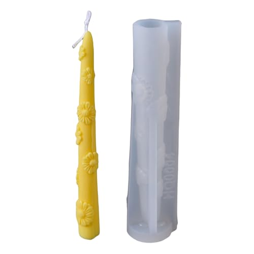 Yjcnelcr Silikonform für Blumen, Kerzen, Seifen, Ornamente, lange Stangen, Gießformen für Zuhause von Yjcnelcr