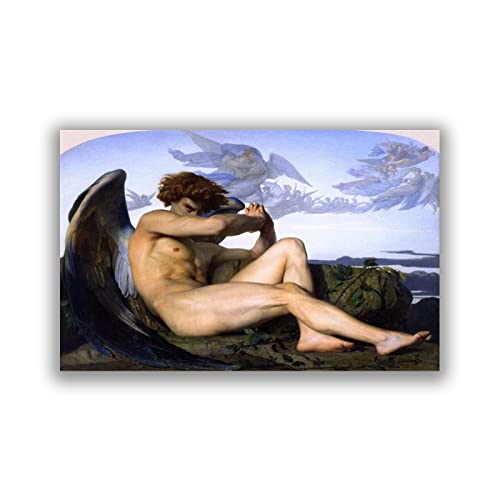 Berühmte Gemäldedrucke Alexandre Cabanel-Fallen Engel-Bild auf Leinwand, Poster und Kunstdrucke für Wohnzimmer, Heimdekoration, 80 x 128 cm, rahmenlos von Yjdppm
