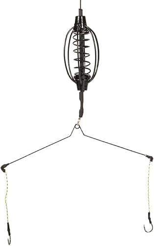 1 x Futterspender für Karpfenangeln, Federfisch-Futterstation mit Halter, Inline-Methoden, Angelzubehör, Köder, Käfig, Sinker, Terminal Tackle und Zubehör von Yjemle