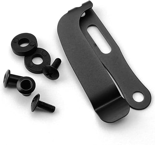 A Set Schwarz Gürtelclip Messerscheide, Metall Kydex Holster Taille Clips, Kydex Messerscheide Kit, Messer Clip Ersatz, Metall Gürtelclip für Messerscheiden, Holster Making von Yjemle